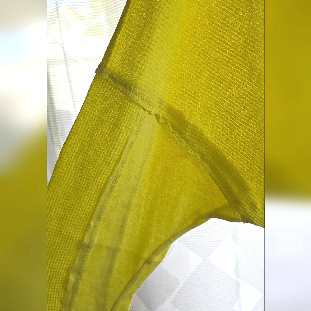 *SOLD* NWOT Free People Microphone Drop Thermal in Lemon Grass Size XL 🦄💖 - Picture 8 of 11